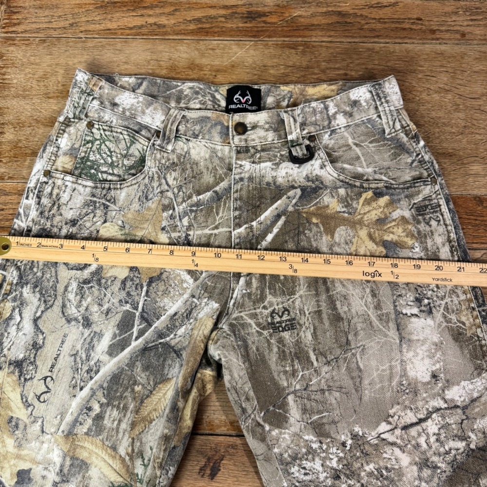 Realtree Camo Pants Men Tag 34x32 RT Edge Cotton Stretch Hunting Trousers Brown - Picture 10 of 15